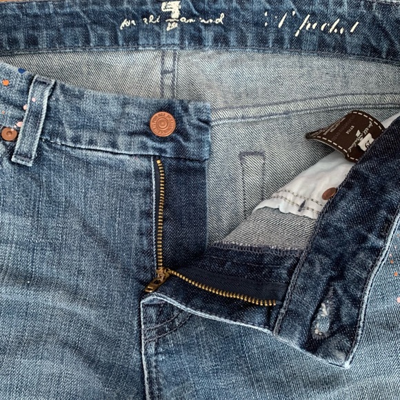 7 For All Mankind, Paint Splatter, Bootcut Jeans, Size 29 - Picture 6 of 12